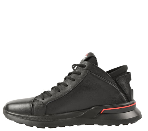 Ghete sport, barbati, OTTER, V230002 negru, piele naturala